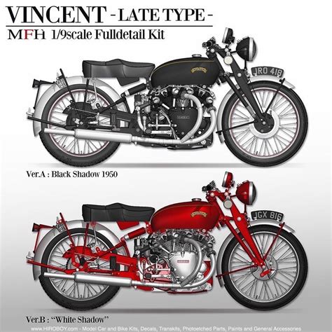 19 Hrd Vincent White Shadow Motorcycle Late Type Full Detail