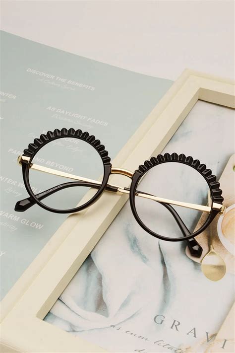 95791 Round Black Eyeglasses Frames Leoptique