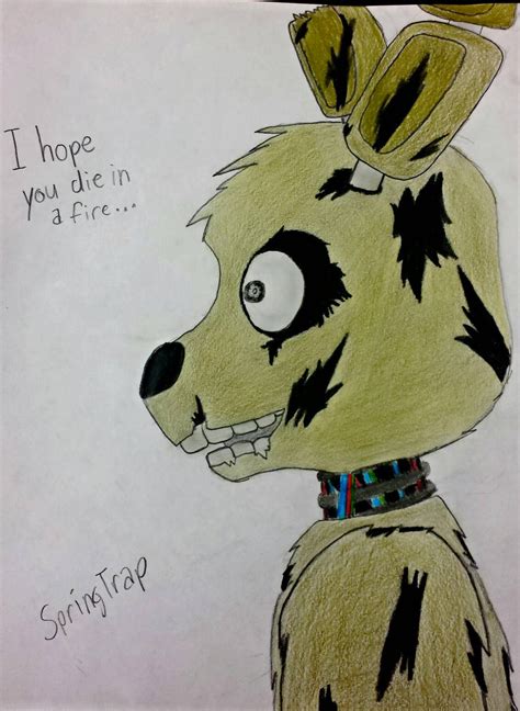 Springtrap Fnaf 3 Drawing By Wolfy1427 On Deviantart