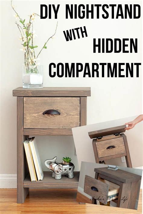 Wow Hidden Storage In This Diy Bedside Night Table Is Perfect Step By