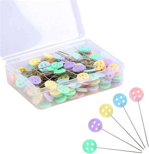 200 Pcs Flat Head Pins Straight Pins Sewing Pins For Fabric Button