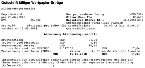 Valuta fristen für banken bei buchungen. 14,3% mehr Dividende von Clorox