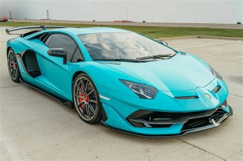 Bright Blue Lamborghini Aventador Svj Is Just About Perfect Carscoops