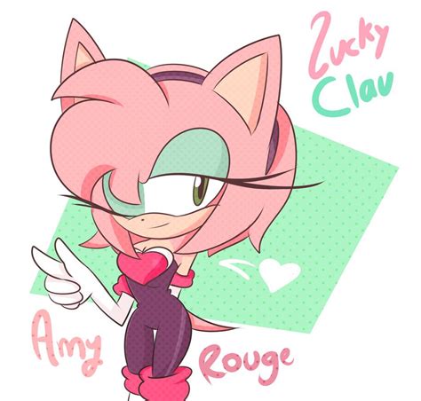 Amy Rouge Fanart By Luckyclau On Deviantart Fan Art Sonic And Amy
