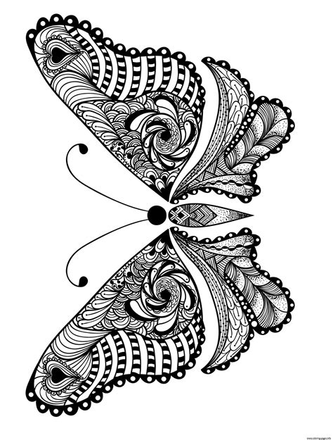 Advanced Insect Animal Adult Coloring Pages Printable