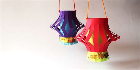 Diy Easy Colourful Paper Lanterns For Diwali Step By Step Tutorial
