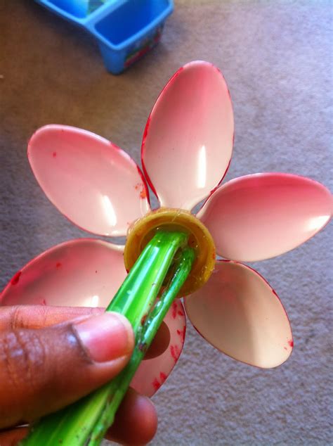 Me N My World Plastic Spoon Flower Recycling Craft