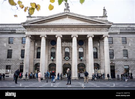 The General Post Office On Oconnell Street In Dublin Ireland Stock