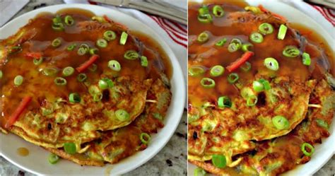 Here in the us, it's smothered in a brown gravy and often served with rice. Egg Foo Young (A Delcious Chinese Omelette with a Savory Gravy)