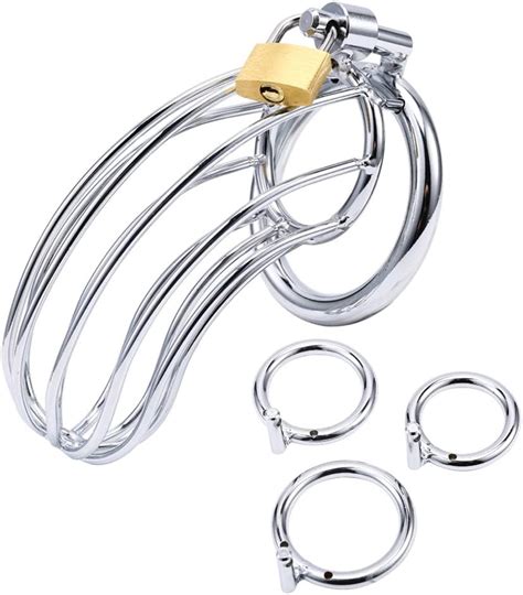 Amazon Com Uleade Male Chastity Device Cock Cage With Sizes Of Rings