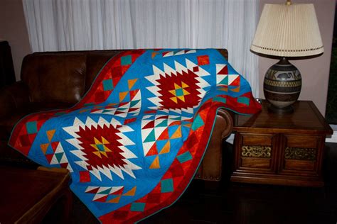 Southwest Quilt Pattern Navajo Inspired Indian Native Etsy Star