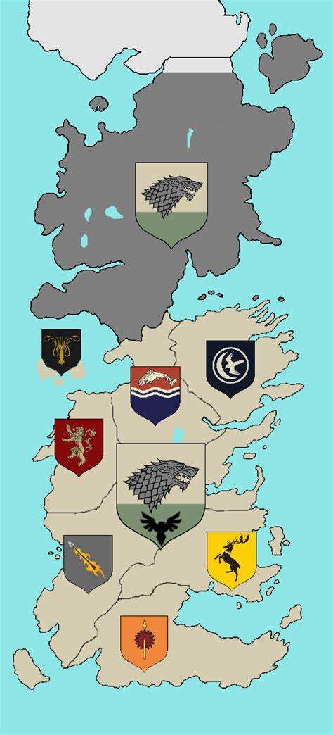 Spoilers Political Map Of Westeros After Season 8 Gameofthrones