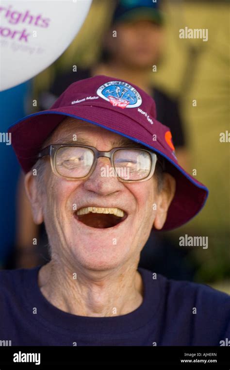 Happy Laughing Old Man Stock Photo Alamy