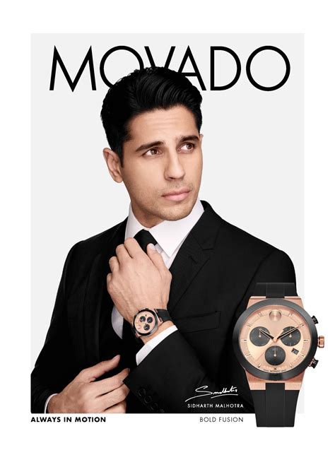 “watch” Out Sidharth Malhotra Announced As The Brand Ambassador For Movado The Luxury Swiss