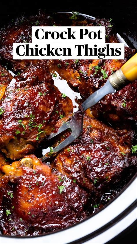 Crock Pot Chicken Thighs Chicken Thigh Recipes Crockpot Chicken Slow