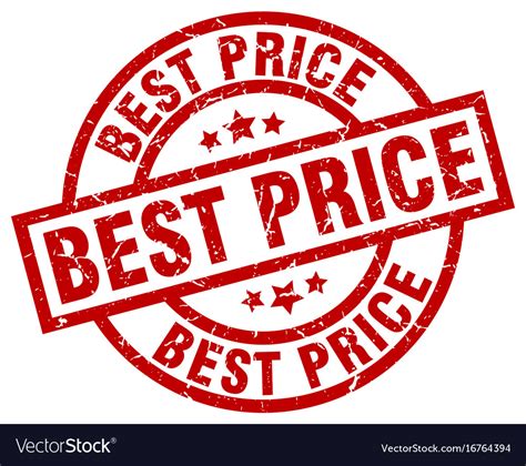 Best Price Round Red Grunge Stamp Royalty Free Vector Image