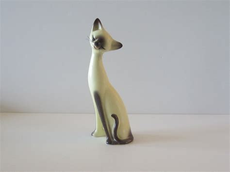 Vintage Ceramic Siamese Cat Figurine By Pinkpareevintage On Etsy