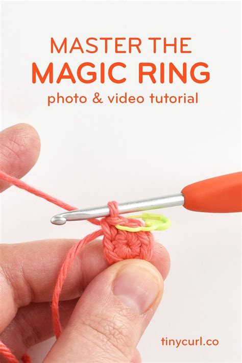 Magic Ring Crochet Tutorial Photo And Video Tutorial Tiny Curl