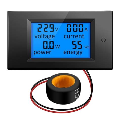 Digital Current Voltage LCD Power Panel Meter DC Volt Amp Testing Gauge