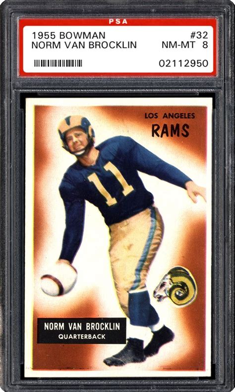 Auction Prices Realized Football Cards 1955 Bowman Norm Van Brocklin