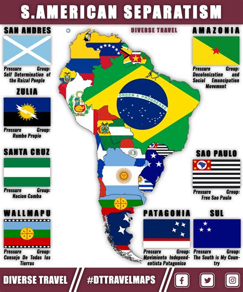 South American Separatist Movements Map Alternate History South