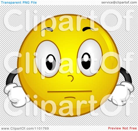 Clipart Emotionless Yellow Smiley Royalty Free Vector Illustration By