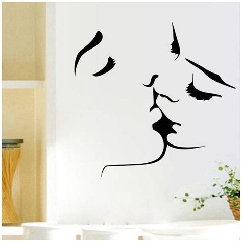 Abstract Kissing Couple Modern Wall Sticker Decal Room Decor Art