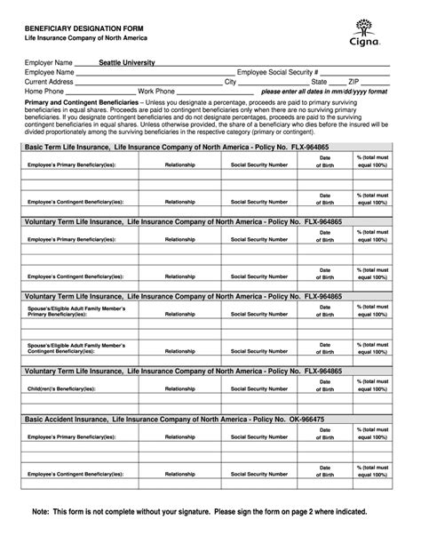 Beneficiary Designation Fill Out And Sign Online Dochub