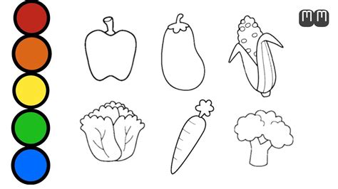 Mewarnai Gambar Sayuran Kartun Mewarnai Gambar Sayuran Untuk Anak