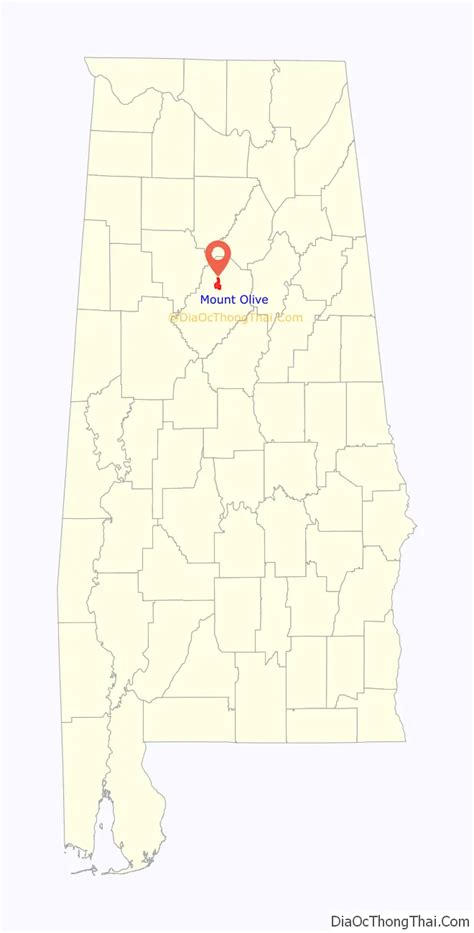 Map Of Mount Olive Cdp Alabama