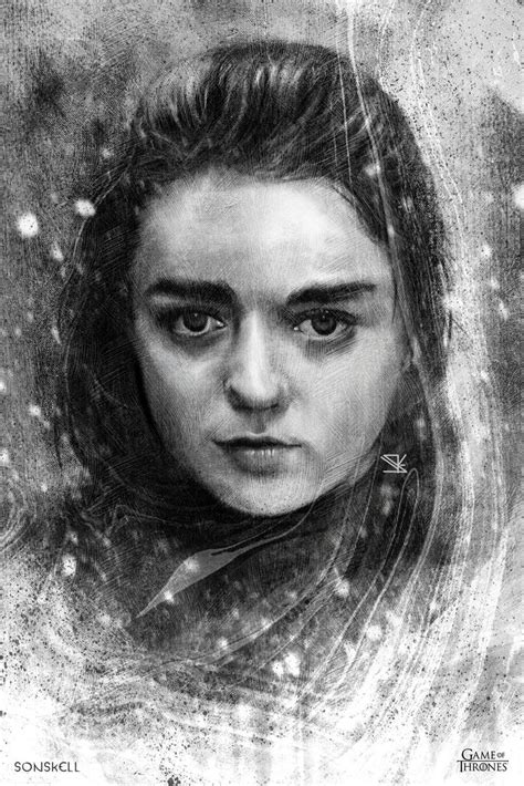 Arya Stark Digital Painter Drawing By Rick Sonskell Saatchi Art