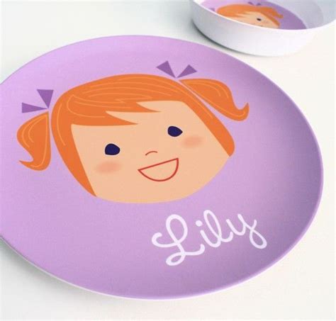 Custom Personalized Plate Girl Or Boy By Olliegraphic On Etsy