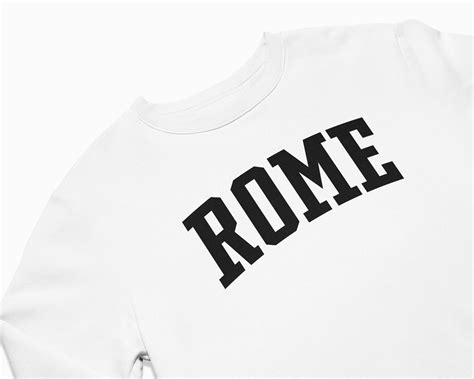 rome sweatshirt rome italy crewneck college style etsy uk