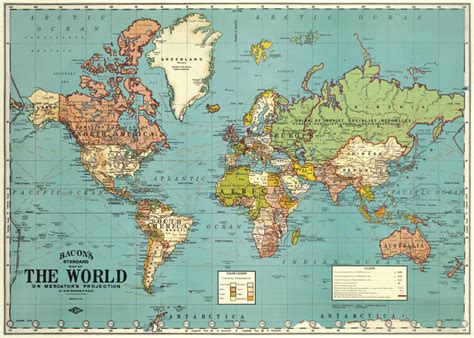 Affiche Carte Du Monde 2021 Style Vintage World Map Planisphère En