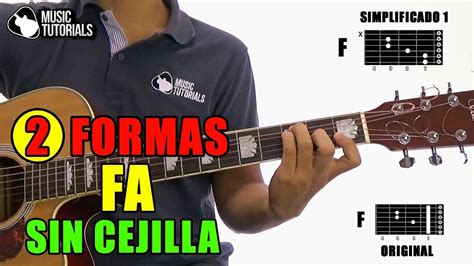 2 Formas De Hacer El Acorde De Fa Sin Cejilla En Guitarra Acordes