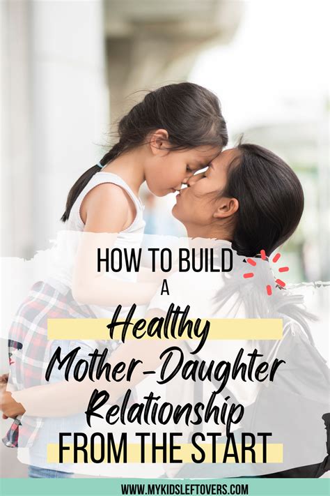A Mother And Daughter Kissing Each Other With Text Overlay How To Build A Healthy Mother