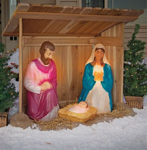 Plastic Nativity Set Outdoor Sweetyhomee