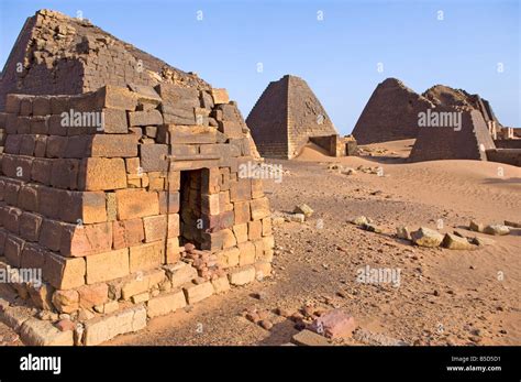 Pyramids Of Meroe Sudan Africa Stock Photo Alamy