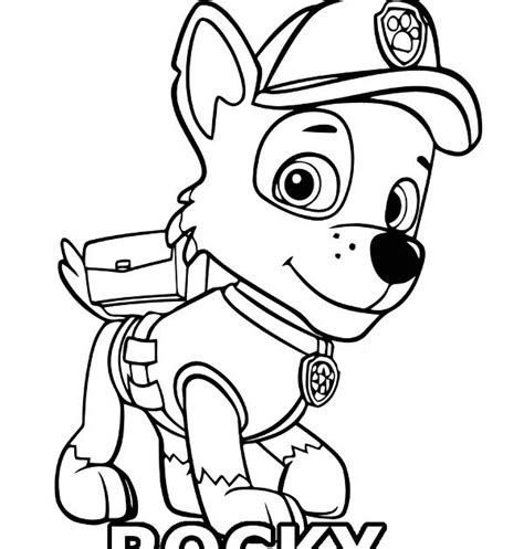 Paw patrol free printable coloring pages. Paw Patrol Rocky Coloring Pages Free Paw Patrol Coloring ...