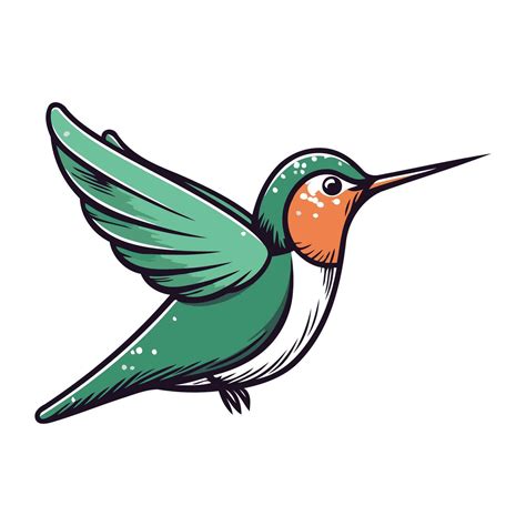 Hummingbird Cartoon Icon Bird Animal And Nature Theme Isolated Design