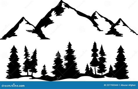 Mountain Svg Mountain Forest Svg Trees Pacific Northwest Cut Files