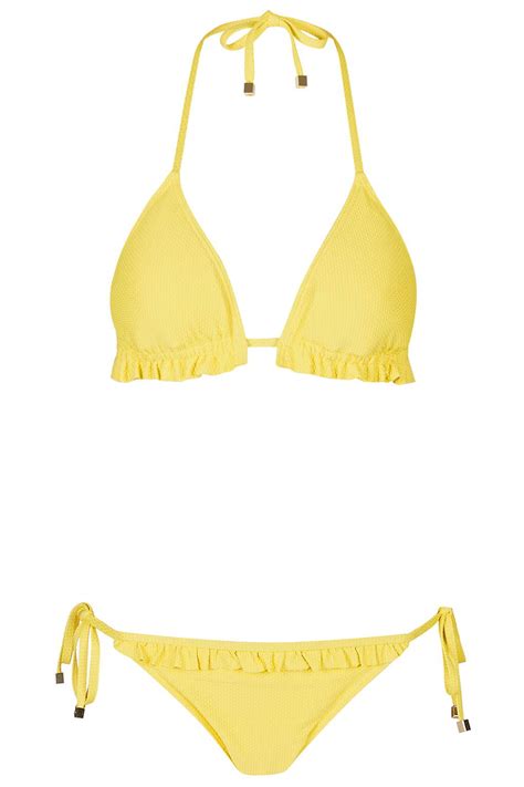 Elizabeth Hurley In A Skimpy Yellow Bikini For Saucy Beach Instagram