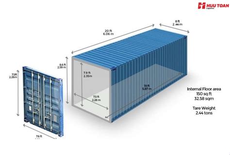 Kích thước xe container feet phổ biến nhất