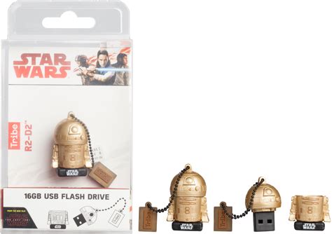 16gb Star Wars Tlj R2 D2 Gold Usb Flash Drive