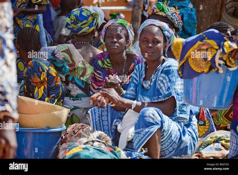 Women In The Weekly Market Of Djibo In Northern Burkina Faso Stock