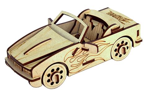 Stonkraft 3d Wooden Puzzle Car Wooden Diy Build Your Own
