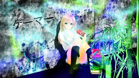 Anime Gamer Girl Wallpaper Wallpapersafari