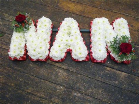 Sending flowers is a common way of expressing sympathy to the family of a deceased individual. Funeral Flowers - Letter tributes Nan