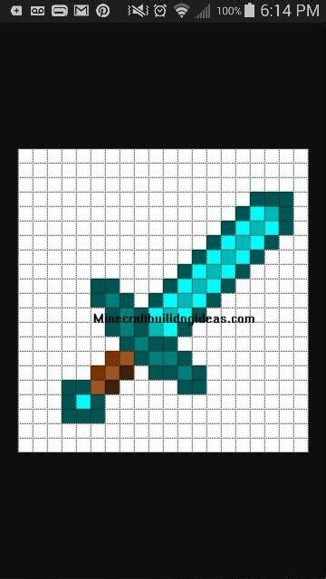 Pixel Printable Game Weapons Sword Axe Clipart Minecraft Svg New