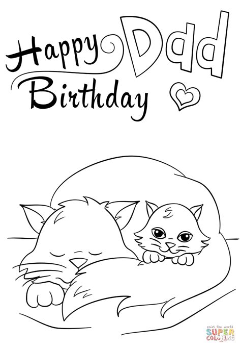 Happy birthday dad card printable. Happy Birthday Dad coloring page | Free Printable Coloring Pages